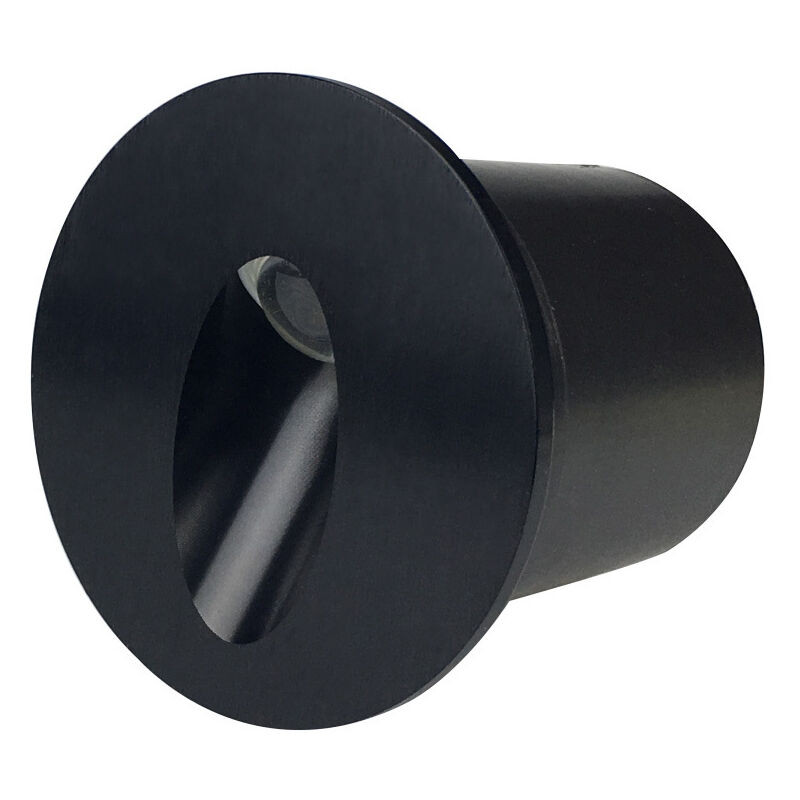 Balise led Extérieure 3W Encastrable au Mur Ronde Bombée Wabi Noire Blanc Neutre 6000K