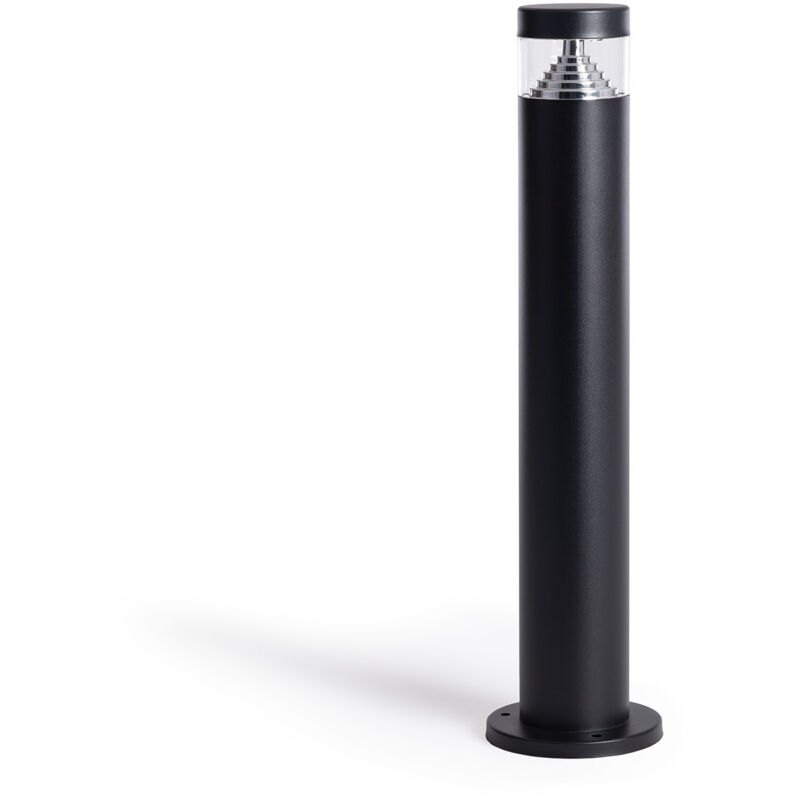 Balise led Extérieur 5W en Saillie sur Pied 50cm Inti Inox Noire 3000K Blanc chaud
