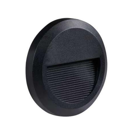 Balise LED saillie Ronde 2W 220V 55° IP65 pour Escalier - Blanc Chaud / Noir - SILUMEN
