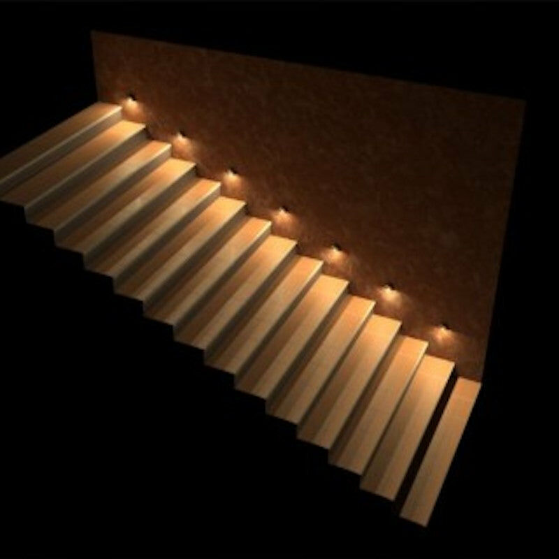 Balise led saillie Ronde 2W 220V 55° Noire IP65 pour Escalier - Blanc Neutre 4000K - 5500K Silamp