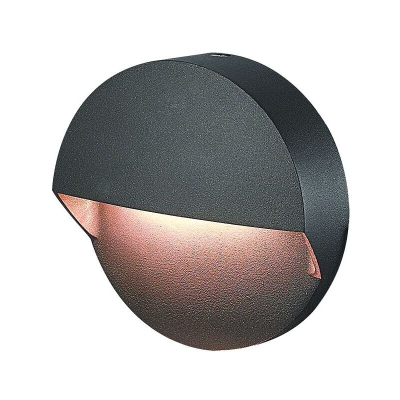 Balise Murale Extérieure led D105 2W IP65 Graphite Zambelis Blanc chaud - 2900K