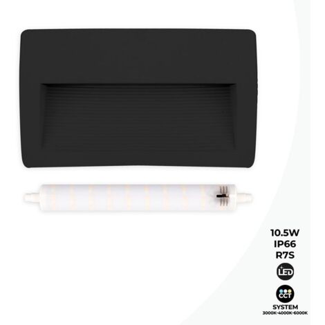 Balise murale LED CCT extérieure FUMAGALLI LORENZA 270 R7S 10,5W - Noir