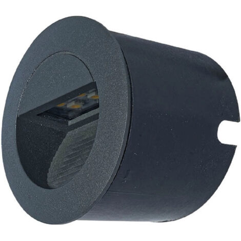 Balise Murale LED Extérieure Encastrable 1,2W Lyons  Gris foncé