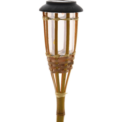 Balise solaire Torche 1 Lumen bambou LUMINEO