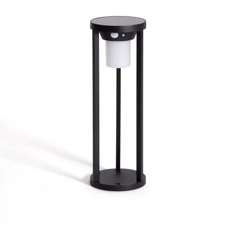 Balise sur Pied Extérieure Solaire led 2W 40cm Aluminium avec Détecteur de Mouvement Eneko Noir