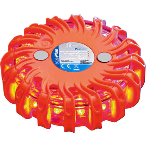 ProPlus Discos de advertencia con 16 LEDs naranja