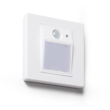 Baliza de Pared LED Empotrable con Sensor PIR y Crepuscular Olite para Caja Universal 3000K Blanco Blanco Cálido