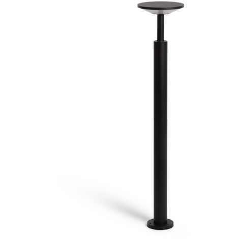 Baliza de Pie Exterior LED 18W Aluminio Lhasa 3000K L Negro Blanco Cálido