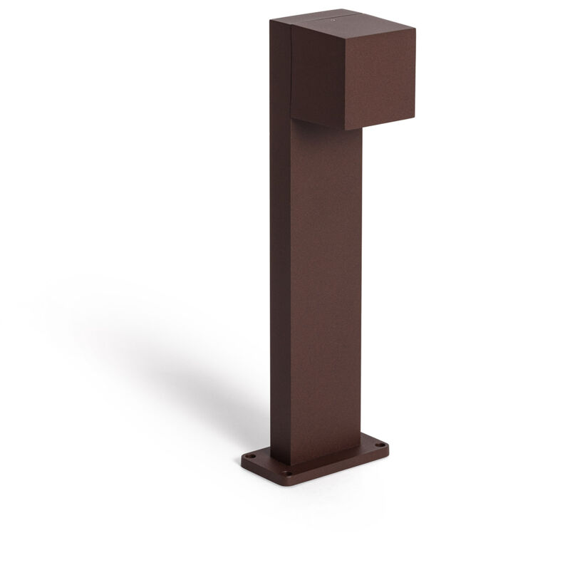 Baliza Exterior LED 10W Superficie Pie 50cm Aluminio Denny M Óxido