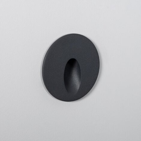 Baliza Exterior LED 3W Empotrable Pared Circular Gris Boiler 4000K Blanco Neutro