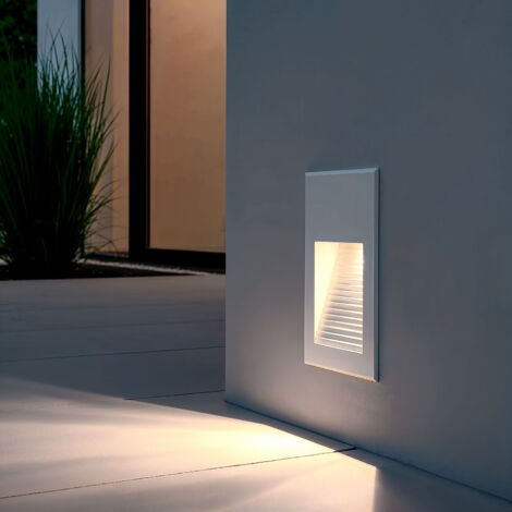 Baliza Exterior LED 5W Empotrable Pared Blanco Olite 4000K Blanco Neutro