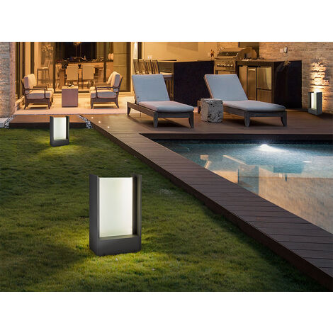 BALIZA EXTERIOR MATIA GRIS H30 IP65