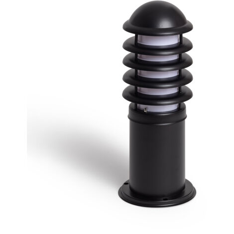 Baliza Exterior Superficie Pie 40cm Guiza  Negro