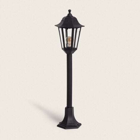 LEDKIA Baliza Exterior Superficie Pie 60 cm Villa Negro