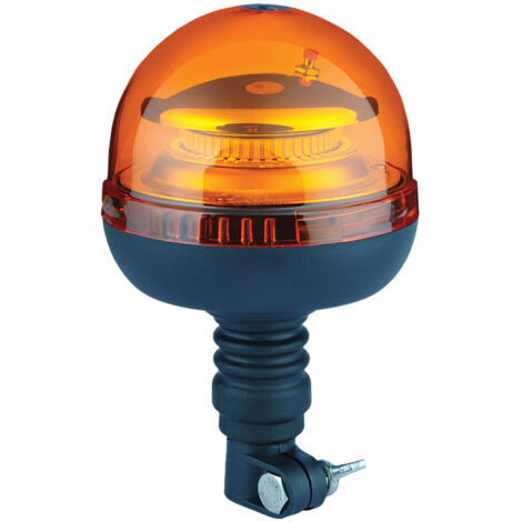 Baliza giratoria LED 12/24V con base flexible (DIN) 20W color naranja STACK