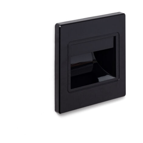 Baliza LED 1.5W Empotrable Pared Negro Randy 3000K Blanco Cálido