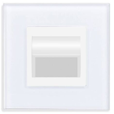 Baliza Led 1W, KOOB frontal cristal blanco, Blanco cálido