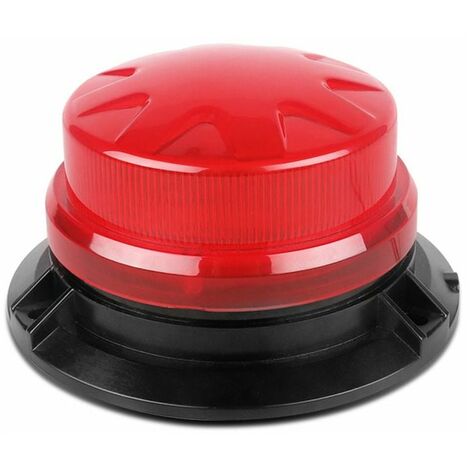 Baliza LED ámbar magnética, luz de advertencia LED amarilla de 12V-24V para vehículos, carretillas elevadoras, tractores de golf, autobuses UTV