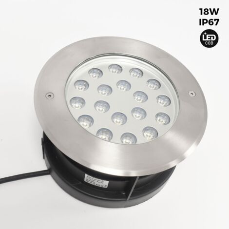 Baliza LED Empotrable En Suelo 18W - Blanco Cálido - Ø21cm - - Blanco Cálido