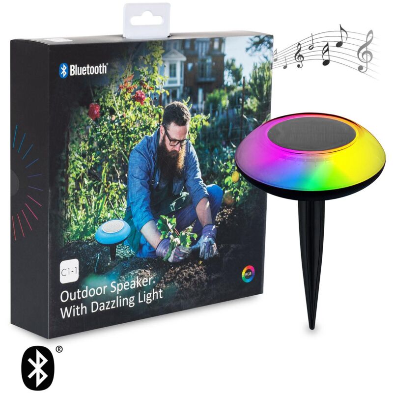 

Altavoz Bluetooth con Pincho para exterior y Luz LED RGBW IP44 para Smartphone RGBW . - RGBW