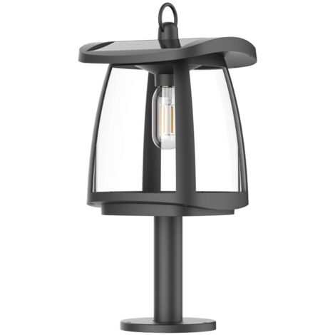 Baliza solar zeffa 350lm 4000k 3.18w negro baliza solar zeff