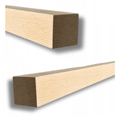 Balken aus Eichenholz - 4 x 4 x 100 cm - Naturfarbe - Langlebig und ästhetisch - Ideal für vielfältige Projekte
