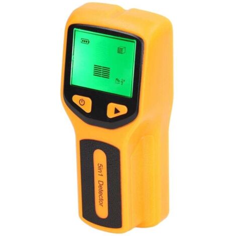 Balkenfinder-Wandscanner, 5-in-1-Balkendetektor, Balkenfinder-Tool mit HD-LCD-Display für Mitte und Rand (Gelb)