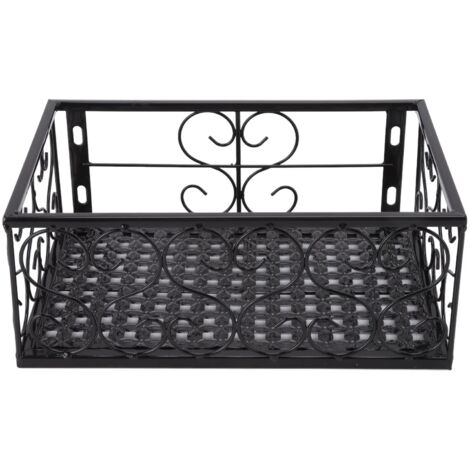 Balkon-Blumentopfhalter, robustes Eisen, zuverlässig, zum Aufhängen am Zaun, für die Fensterbank im Innenbereich, als Regal für Sukkulenten, vielseitig einsetzbar, für Geländer und Pflanzgefäße (2 Stü