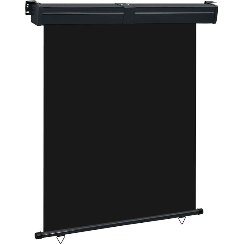 Vidaxl Balkon-seitenmarkise 145x250 Cm Schwarz