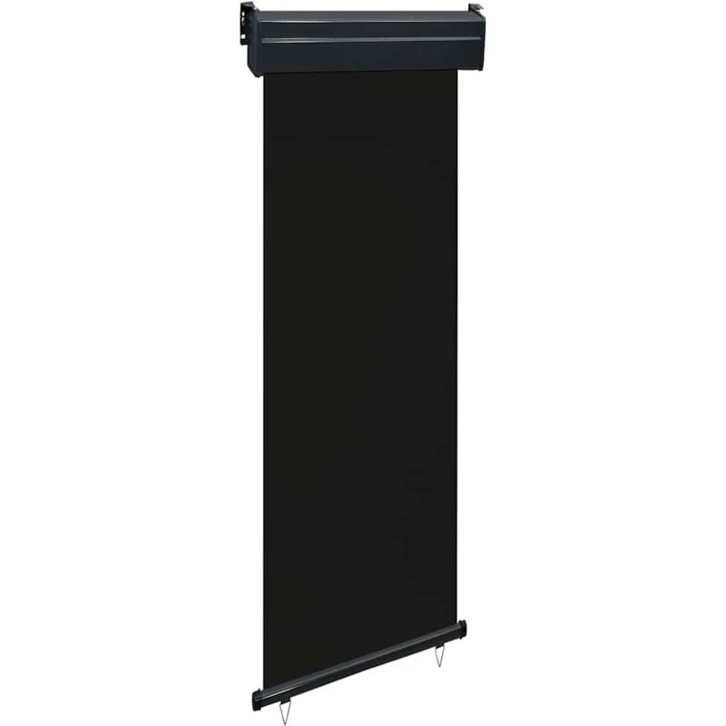 Balkon-seitenmarkise 65x250 Cm Schwarz Vidaxl