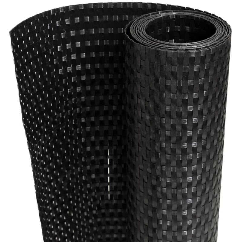 Balkon-sichtschutz Schwarz 300x90 Cm Poly Rattan Vidaxl