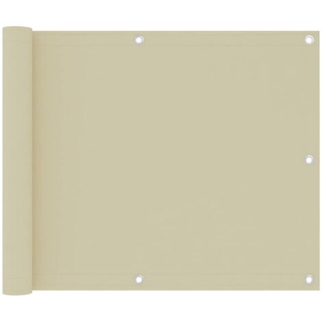 Balkon-Sichtschutz Creme 75x300 cm Oxford-Gewebe