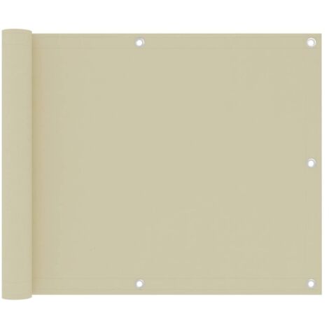 Balkon-Sichtschutz Creme 75x500 cm Oxford-Gewebe