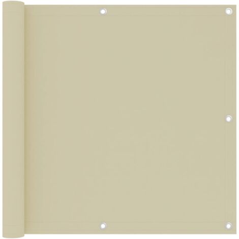 Balkon-Sichtschutz Creme 90x300 cm Oxford-Gewebe