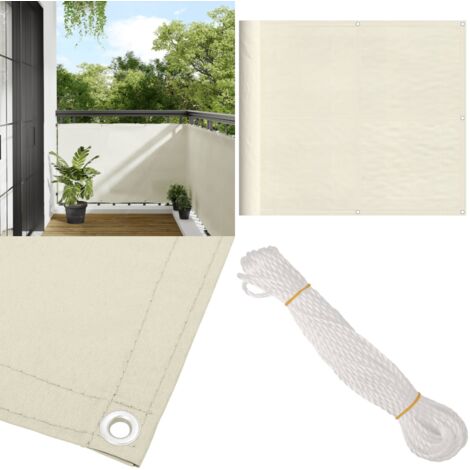 Balkon-Sichtschutz Creme 90x700 cm 100 % Polyester-Oxford - Sichtschutz - Balkonverkleidung