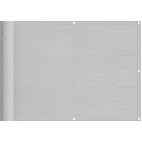 Balkon-Sichtschutz Hellgrau 75x800 cm 100 % Polyester-Oxford vidaXL