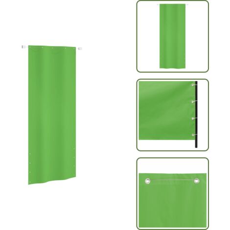 Balkon-Sichtschutz Hellgrün 100x240 cm Oxford-Gewebe - Balkon Sichtschutz - Sonnenschutz Für Balkon - Gartensichtschutz - UV Schutz - Wasserfeste Stoffe