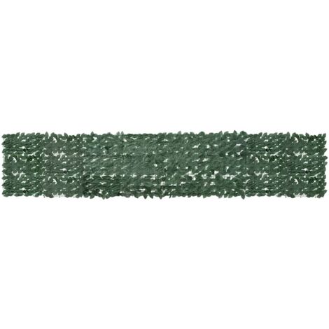 Balkon-Sichtschutz mit Dunkelgrünen Blättern 400x75 cm vidaXL