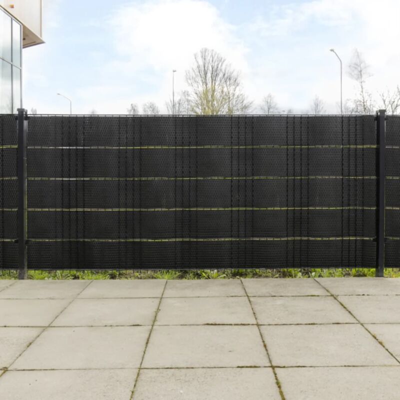 Vidaxl Balkon-sichtschutze 10 Stk. Schwarz 255x19 Cm Poly Rattan