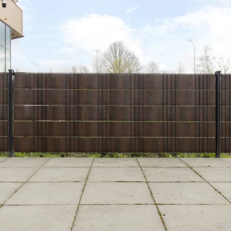 Vidaxl - Balkon-sichtschutze 10 Stk. Braun Schwarz 255x19 Cm Poly Rattan