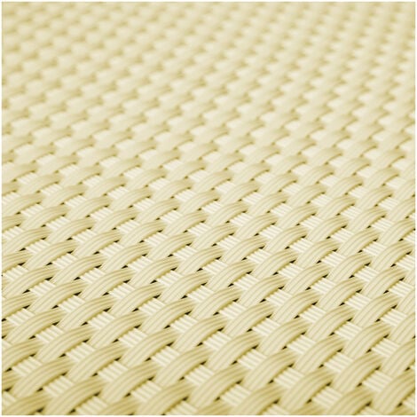 Balkonblende 0,9m Br. (Meterware) Sichtschutz aus PE-Rattan beige