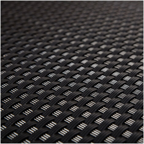 Balkonblende 0,9m Br. (Meterware) Sichtschutz aus PE-Rattan schwarz