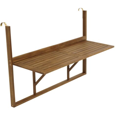 Balkonhängetisch 120x40cm, Akazienholz geölt, FSC®-zertifiziert