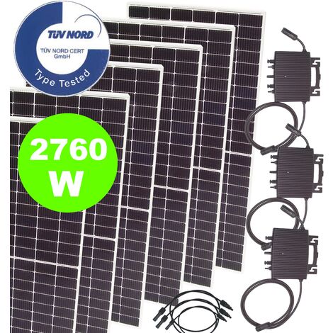 Balkonkraftwerk 2760W 2400W Photovoltaik Solaranlage Mikro-Wechselrichter wireless