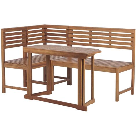 Balkonmöbel Set 4-Sitzer TREIA Akazienholz Braun