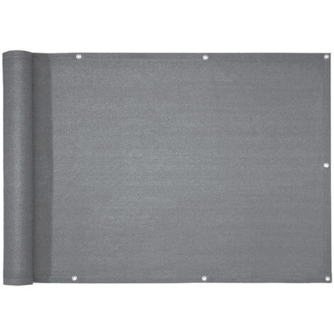 Balkonsichtschutz 90 x 500 cm Einfarbig Grau