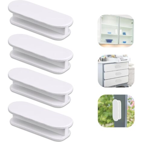 Balkontürknauf, 4er-Set, Türgriffe, Schränke, Glasmöbel, Kunststoff-Optik