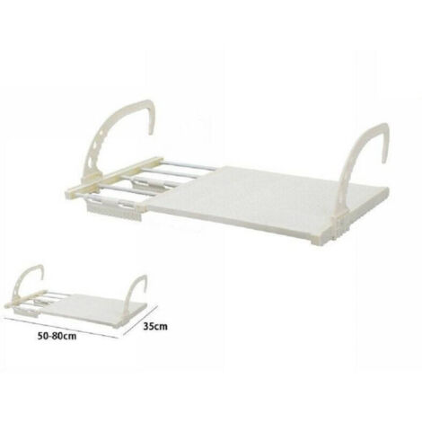 BALKONWÄSCHESTÄNDER VERSTELLBAR FENSTERBRETT WÄSCHESTÄNDER 50-80CM 70517