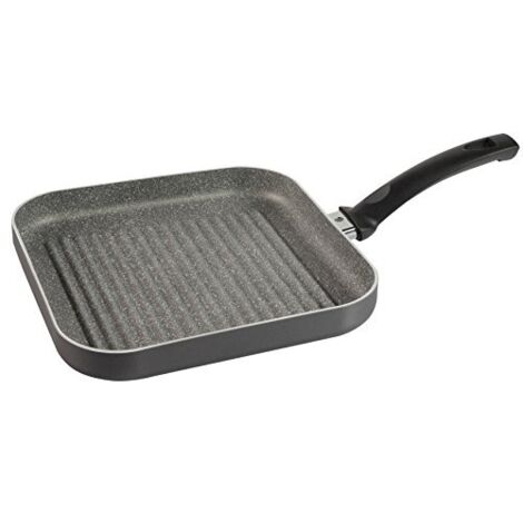 Ballarini Lucca Bistecchiera Granitium Antiaderente, Alluminio, Nero, 27 x 27 cm