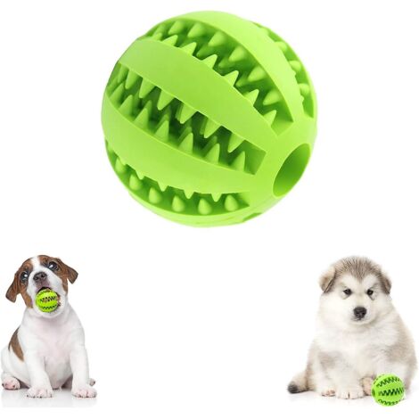 Balle à mâcher interactive en caoutchouc pour chiens de petite et moyenne taille, 5 cm, résistante aux morsures, idéale pour les jeux de lancer-rapporter.